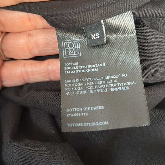 Totem Cotton Tee Dress in Black - Picture 4 of 8